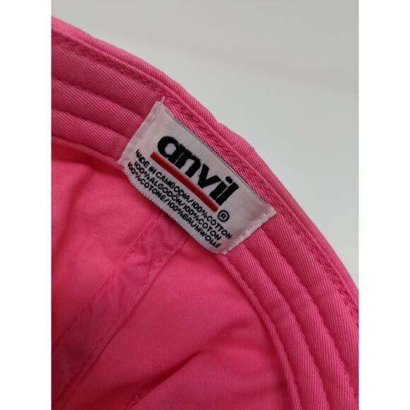 Anvil Madeira Beach Florida Strapback Hat Pink Embroidered Spell Out - Picture 8 of 8